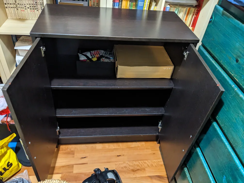 Dark brown wooden cupboard💚 image indicator(3)