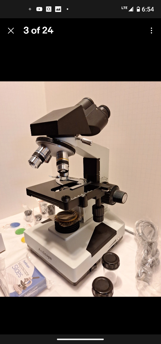 AmScope 40x-1000x Compound Binocular Microscope Biology Med Lab - photo 2