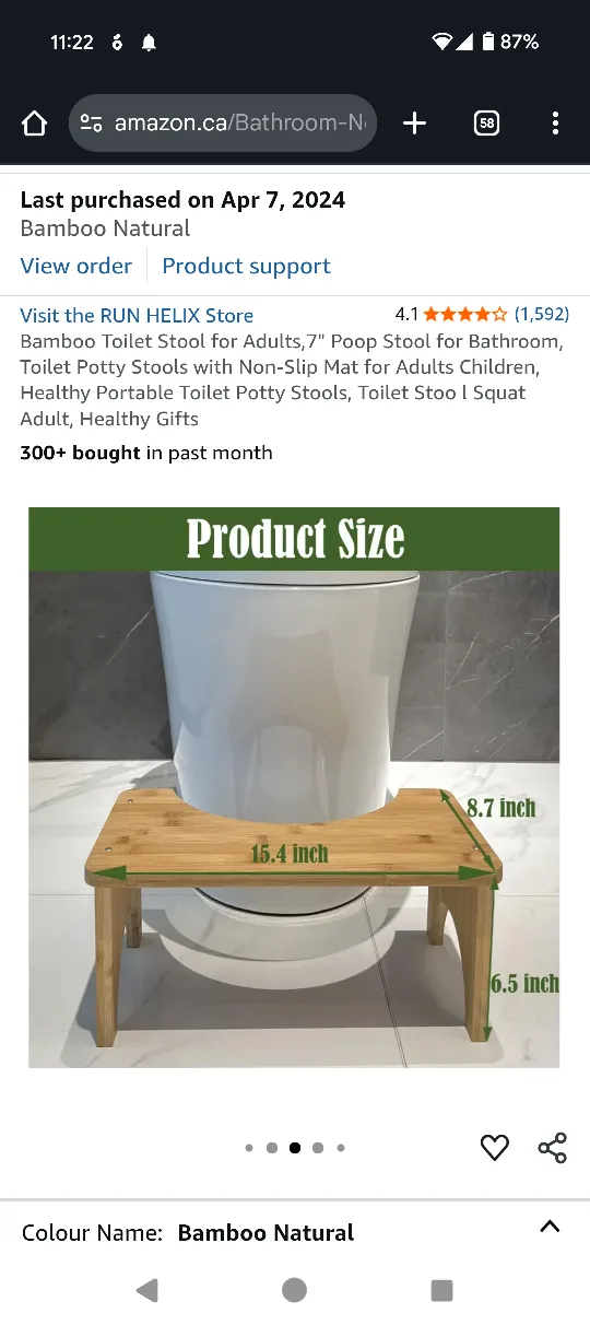 Bamboo toilet stool/squatty potty image indicator(4)