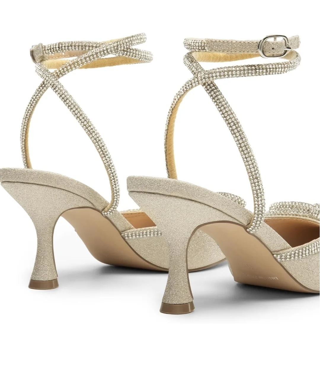 Dream Pairs Women’s Rhinestone Kitten Heel Pumps, Gold – Size 7 image indicator(8)