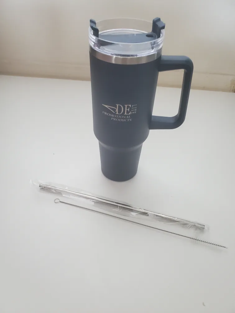 40oz Stainless Steel Tumbler with Handle thumbnail