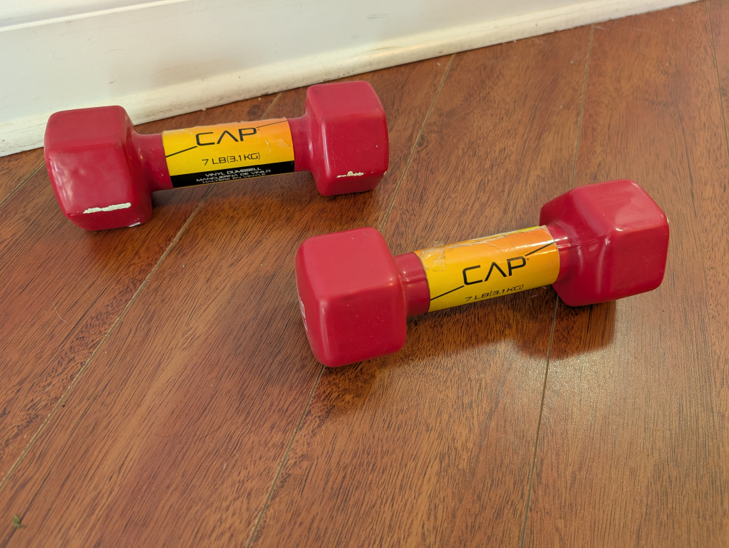 CAP Vinyl Dumbbells - 7 lb (3.1 kg) x2