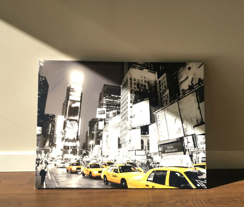yellow cabs-canvas wall art