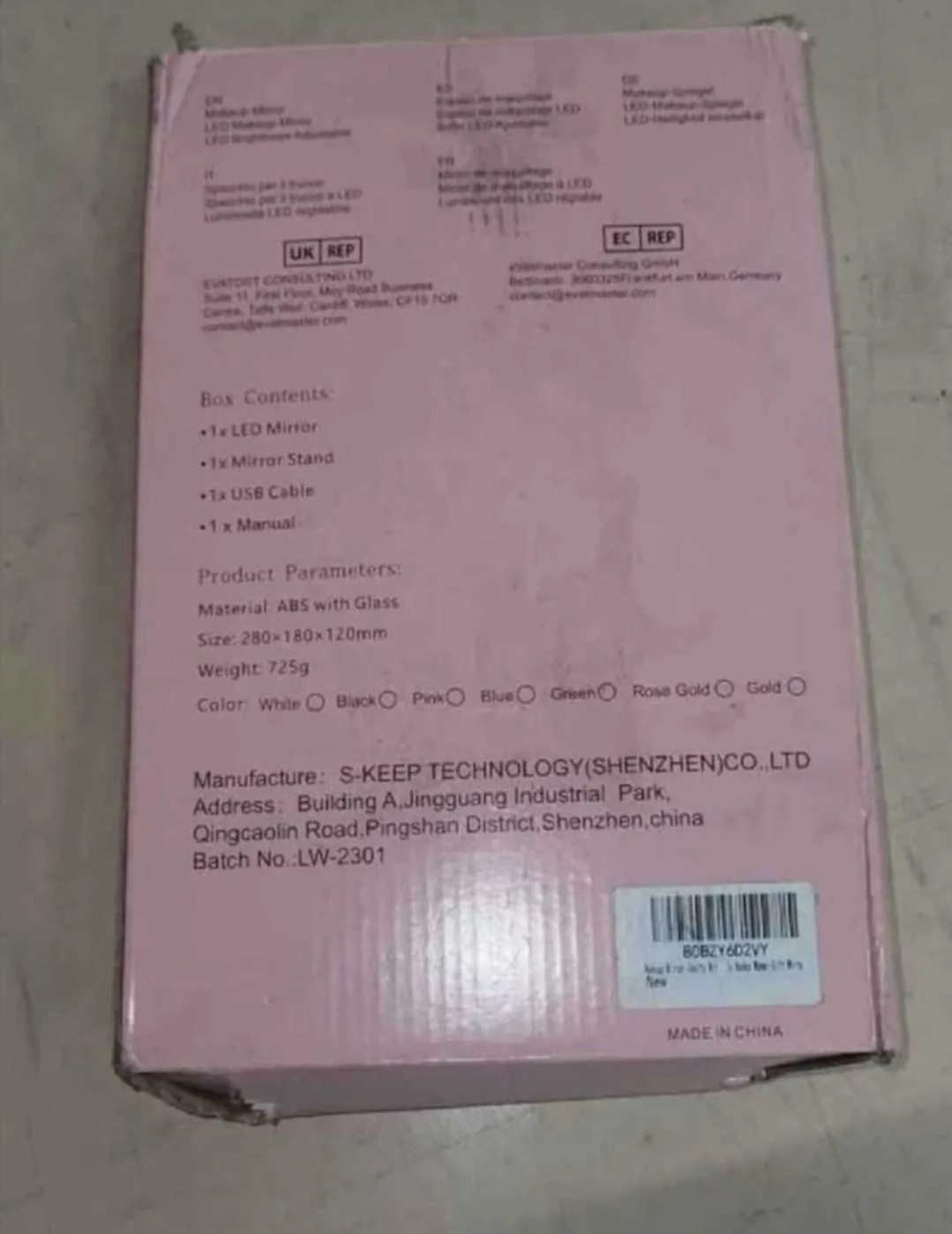 Leewent Trifold Makeup Mirror image indicator(4)