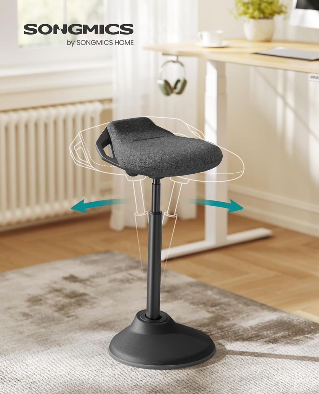 SONGMICS Standing Desk Stool - Adjustable Height