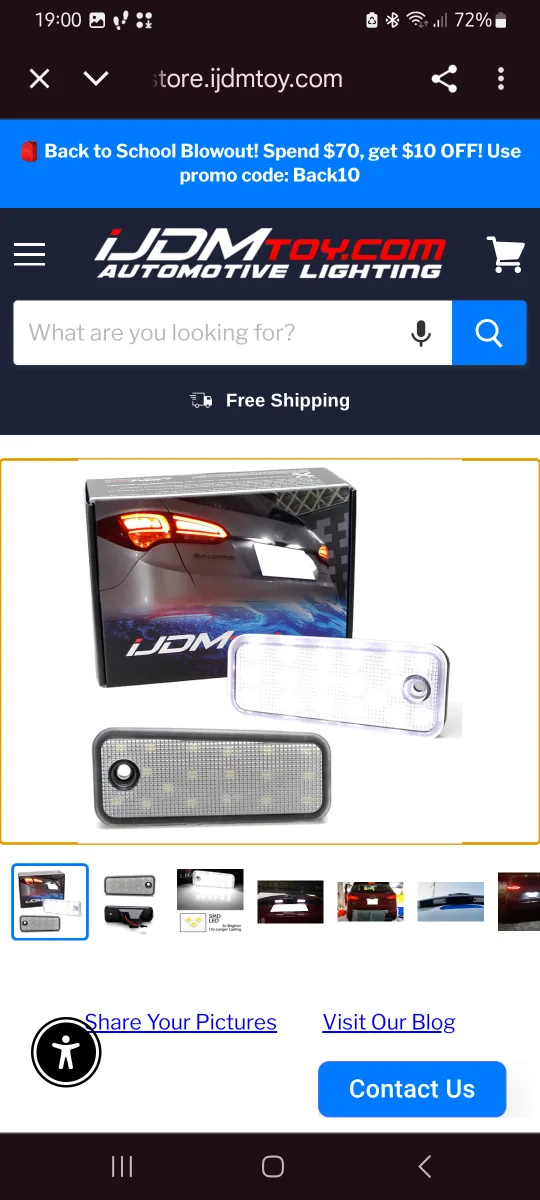 Brand New LED License Plate Light for Santa Fe 2013-2018 thumbnail