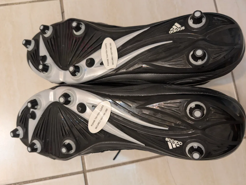 Adidas University Mid Football Cleats Shoes-Black & Silver-New image indicator(7)