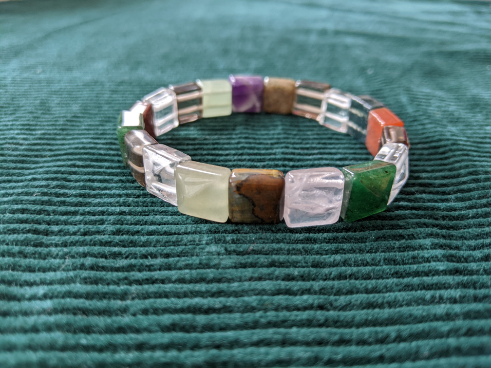 Gemstone, 7 Stone Chackra Bracelet - Multi-coloured - photo 3