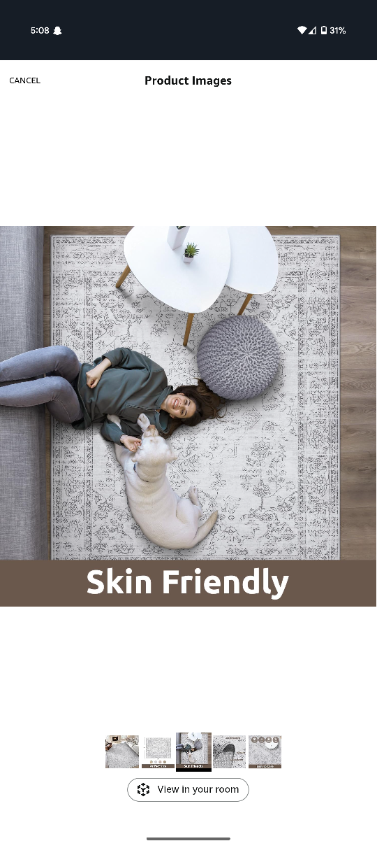 8x10 ft Area Rug - Light Grey - photo 3