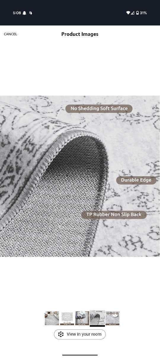 8x10 ft Area Rug - Light Grey - photo 4