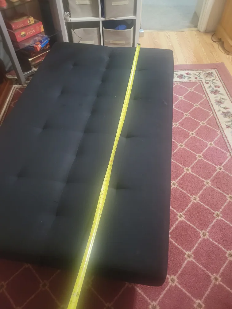 Black Futon Sofa Bed - 72" x 36" image indicator(3)