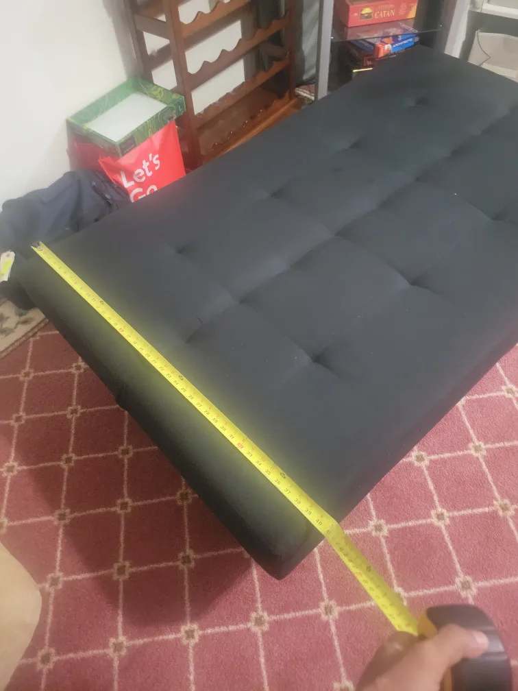 Black Futon Sofa Bed - 72" x 36" image indicator(4)