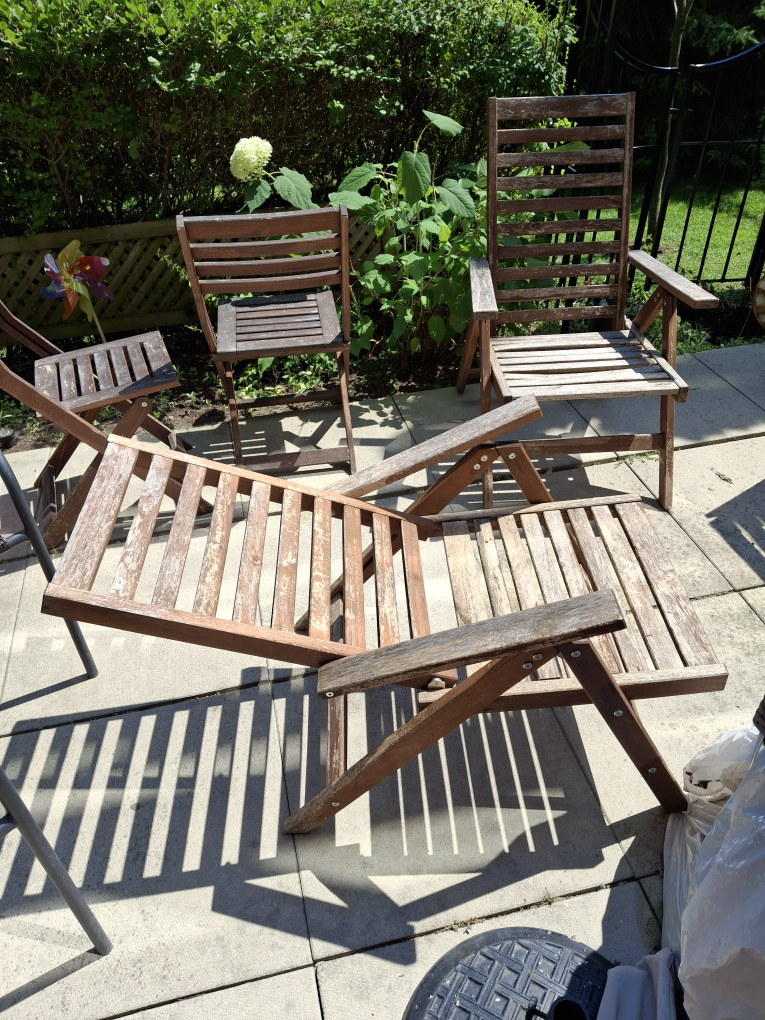 IKEA Reclining/Folding Chairs - Wood Outdoor Furniture - photo 2