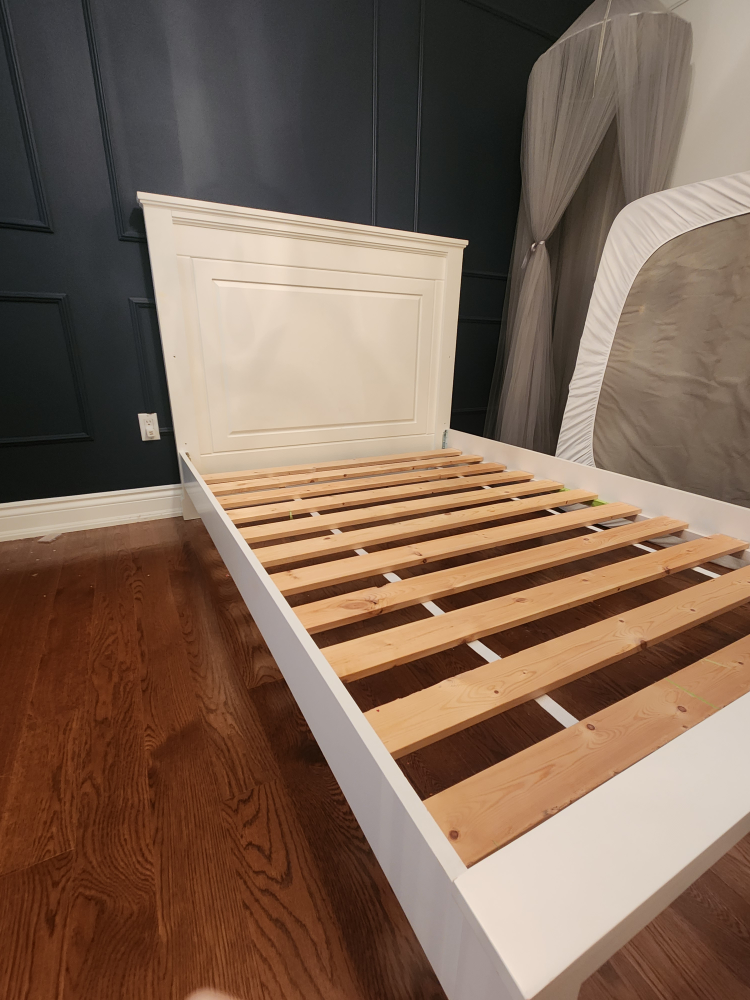 Convertible Double Bed Frame with Crib Attachment + Mattress - photo 5