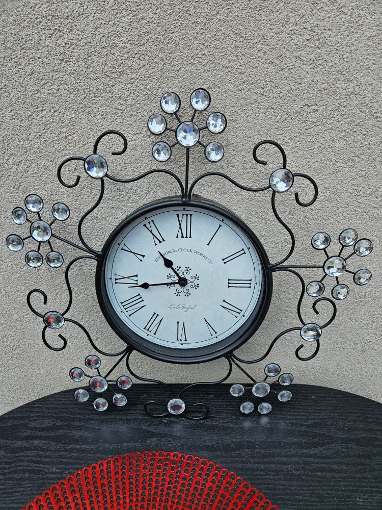 Edinburgh Clock Works Floral Wall Clock thumbnail