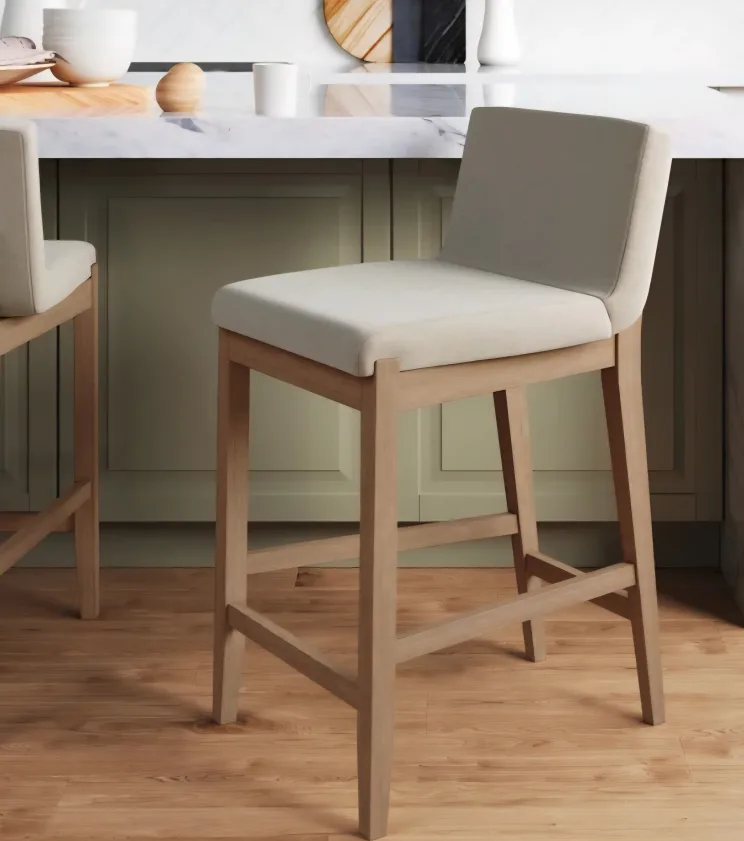 Counter Height Stools with Light Wood Frame