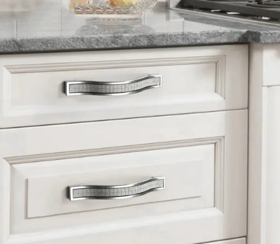 4 pcs Silver Cabinet Drawer Pulls 3.78 inch thumbnail