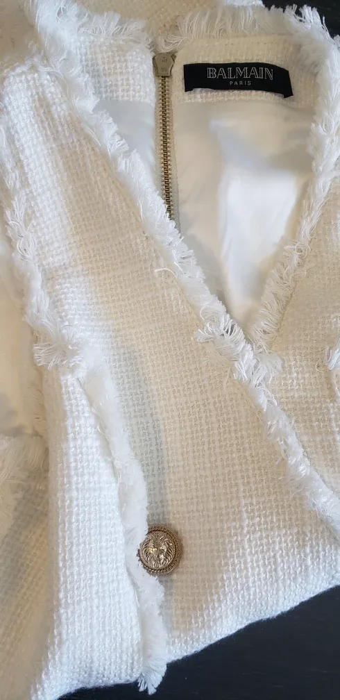 Balmain Cream Tweed Dress image indicator(4)