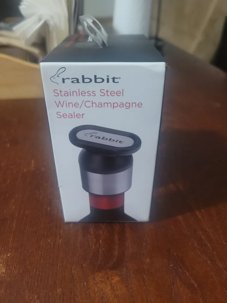 Rabbit Stainless Steel Wine/Champagne Sealer - New in Box! image indicator(2)