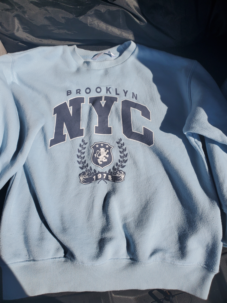 Brooklyn NYC Blue Crewneck Sweatshirt