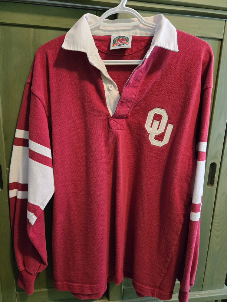OU Barbarian Rugby Wear Red Long Sleeve - Large