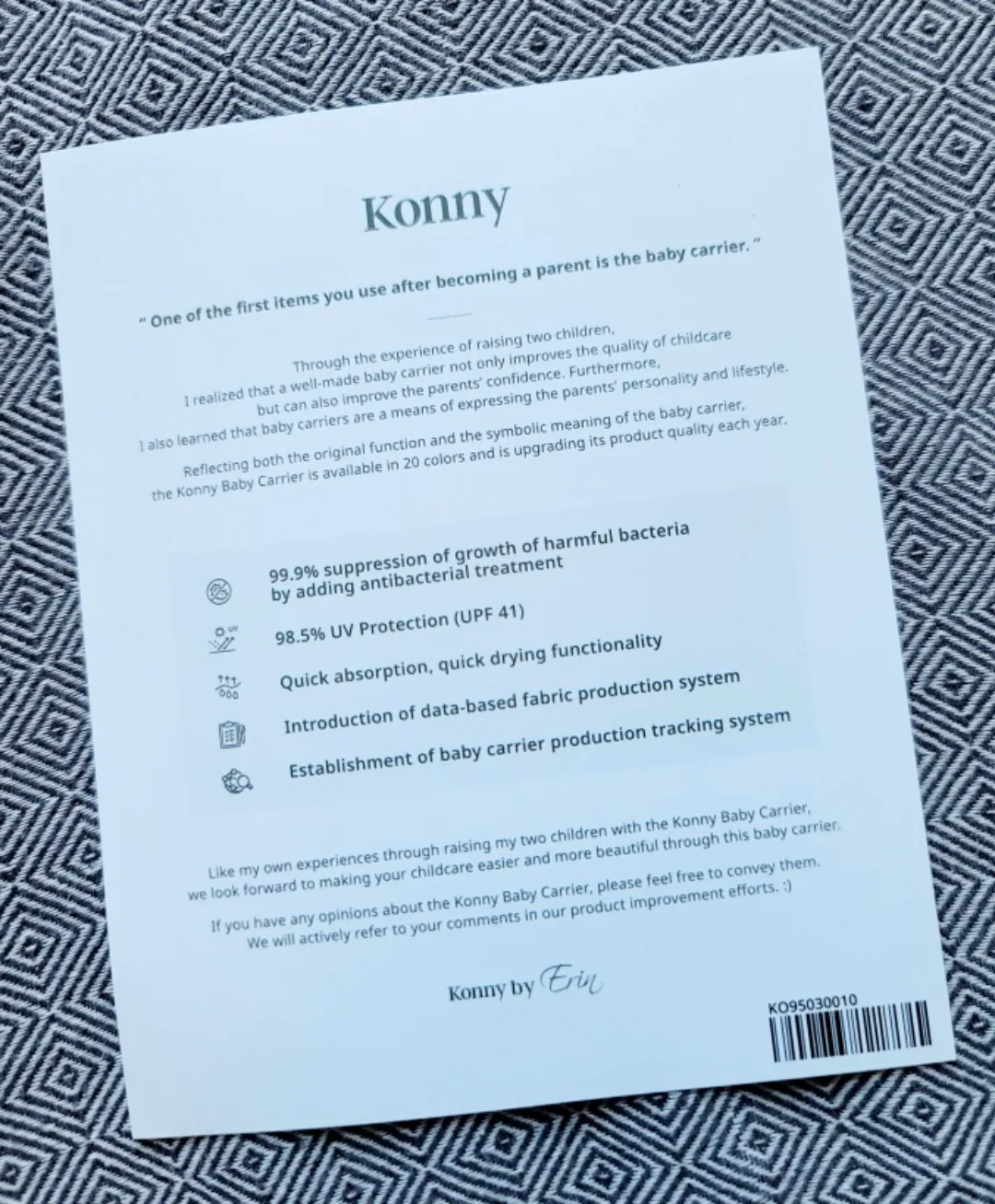 Konny Baby Carrier - Grey, Size M image indicator(9)