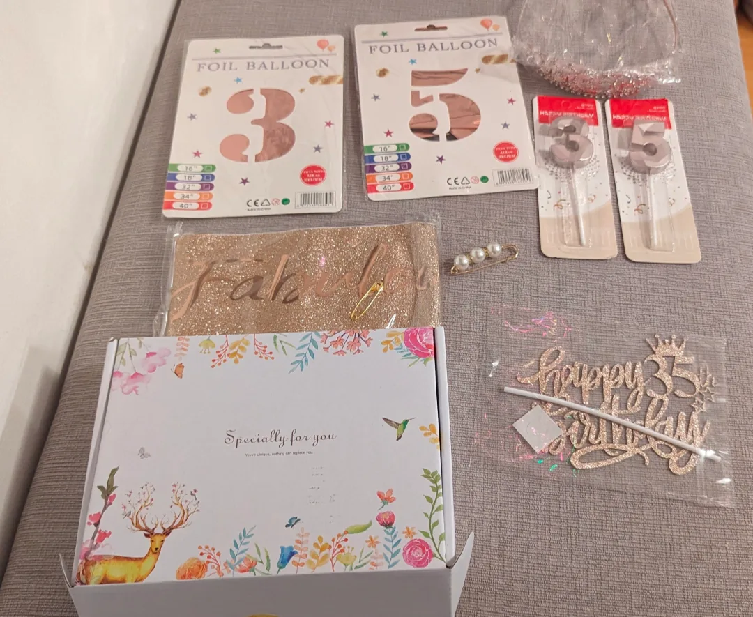 Brand New Rose Gold 35th Birthday Party Decorations thumbnail