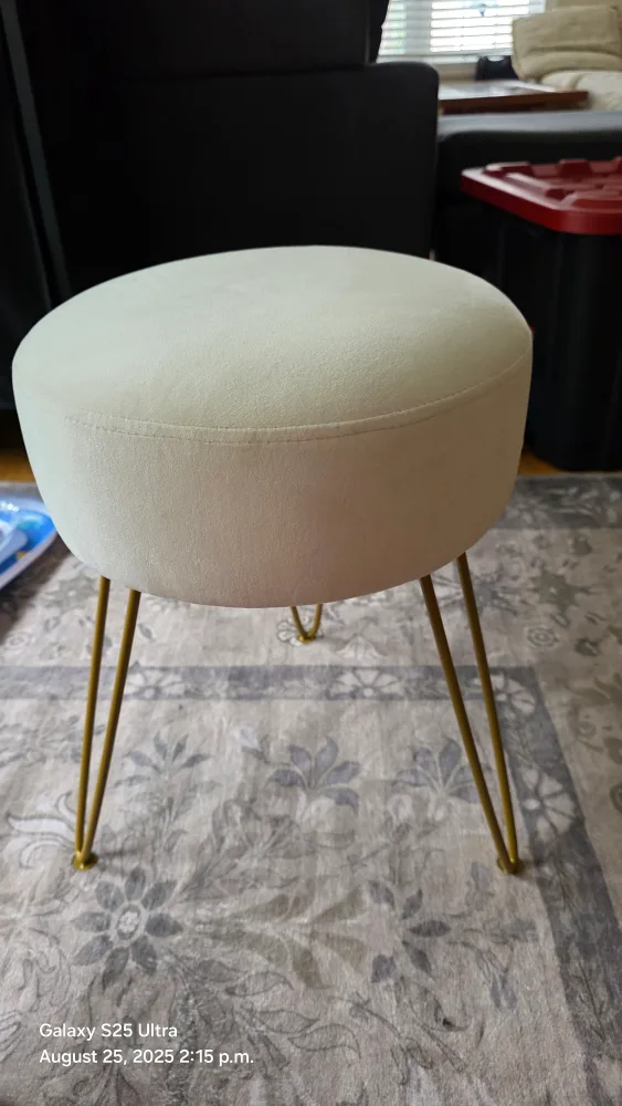 velvet vanity stool thumbnail