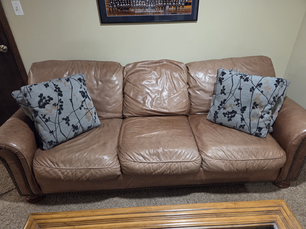 Leather Sofa - Brown