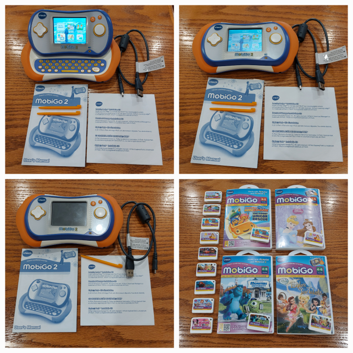 Vtech Mobigo 2 Handheld Learning Game System & Games