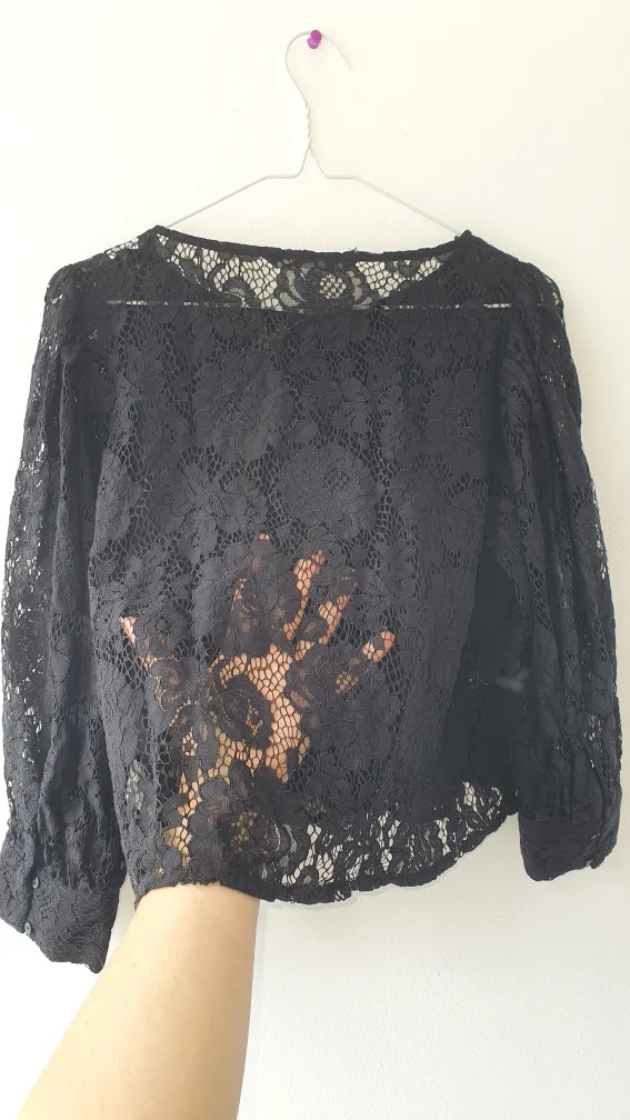 Black Lace Blouse ZARA image indicator(4)