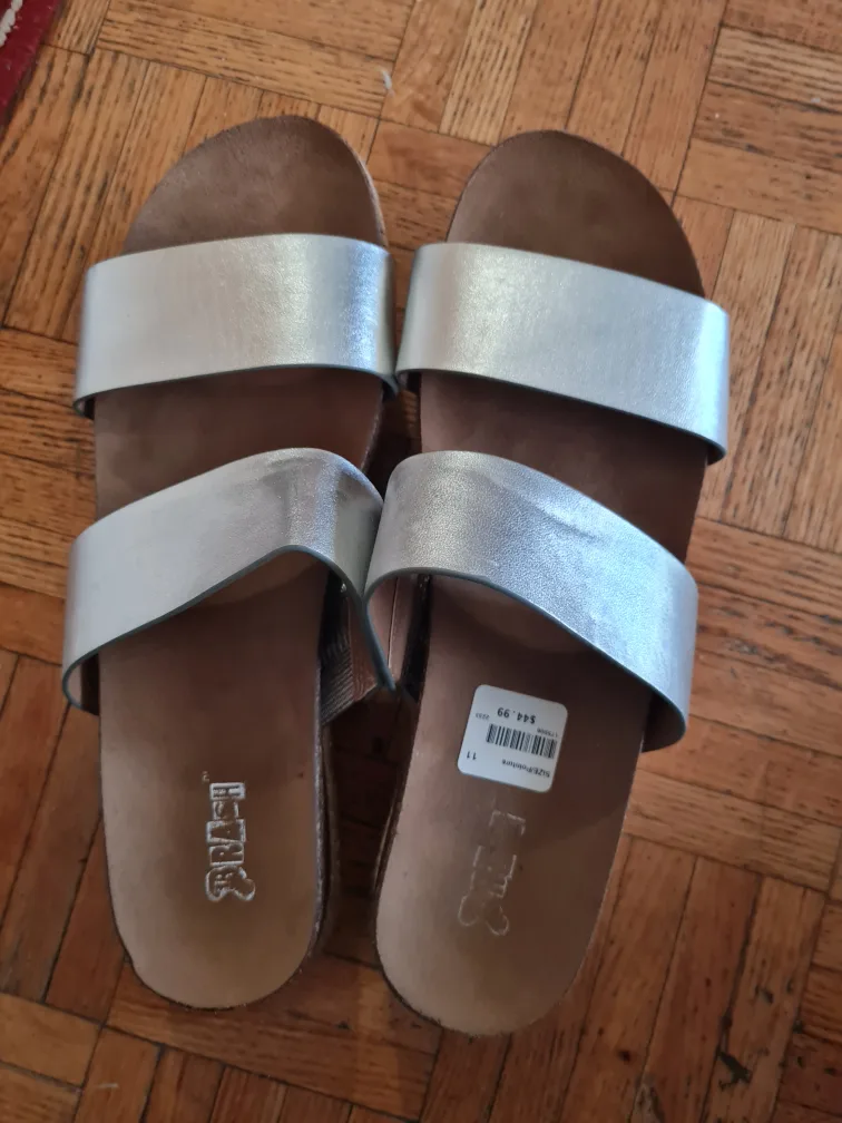 Brash Silver Platform Sandals - Size 11 thumbnail