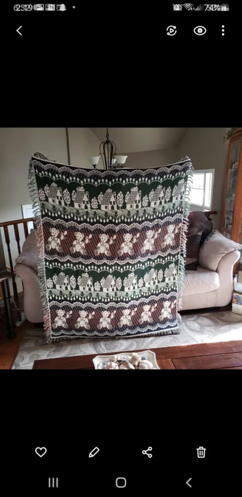 Fringed Decorative Throw Blanket thumbnail