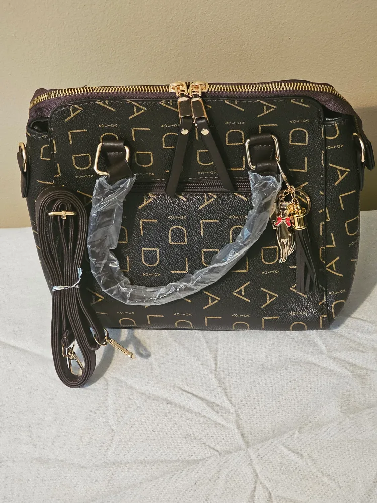 Aldo Brown Patterned Satchel Bag thumbnail