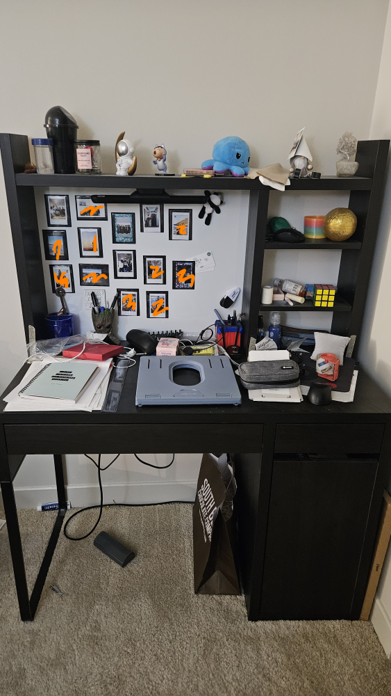 IKEA work/study desk and cushioned chair