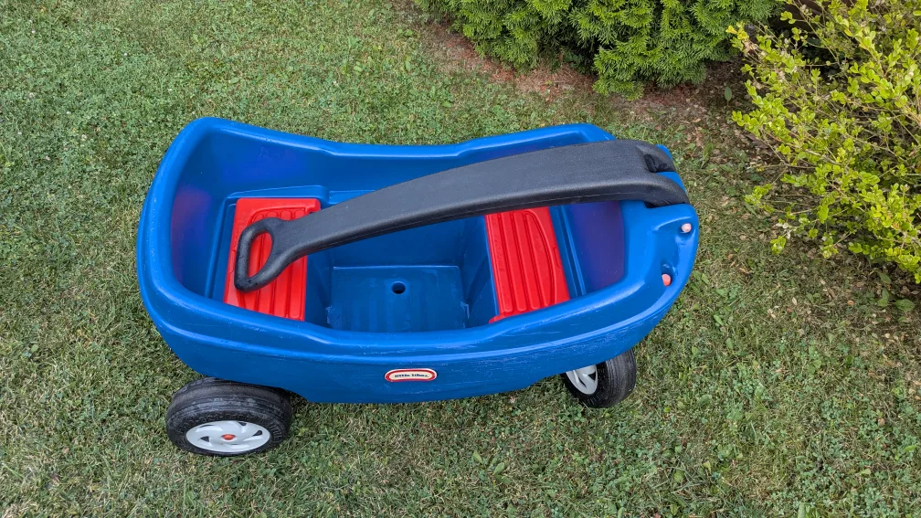 Little Tikes Blue Wagon with Seats thumbnail