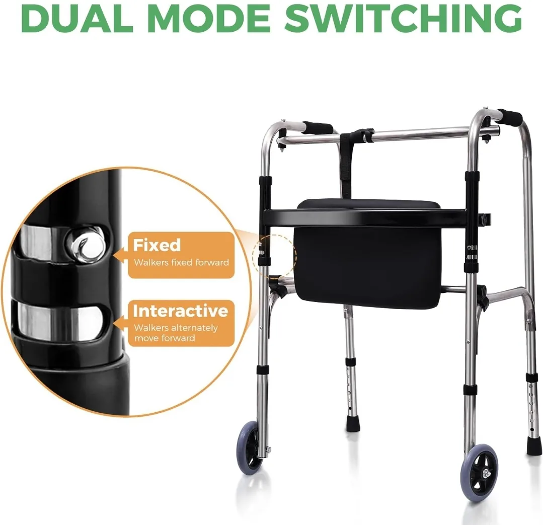 Foldable Walker with Seat thumbnail