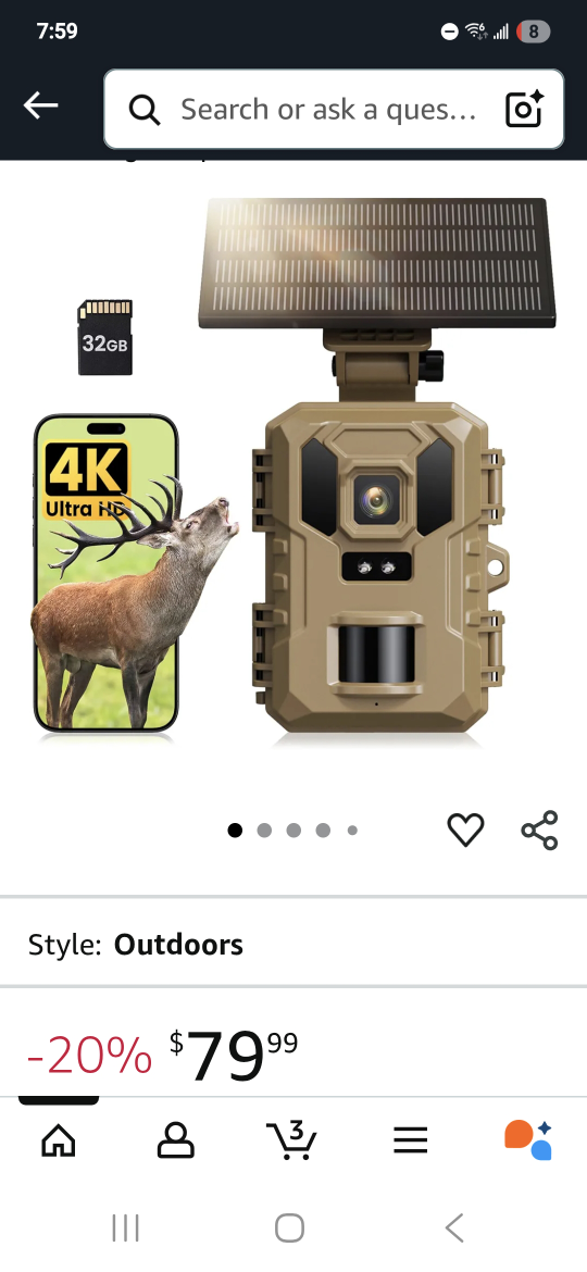 VIDVIS 4K Solar WiFi Trail Camera