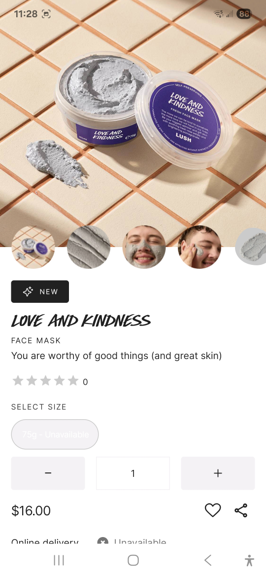 Lush Love and Kindness Fresh Face Mask