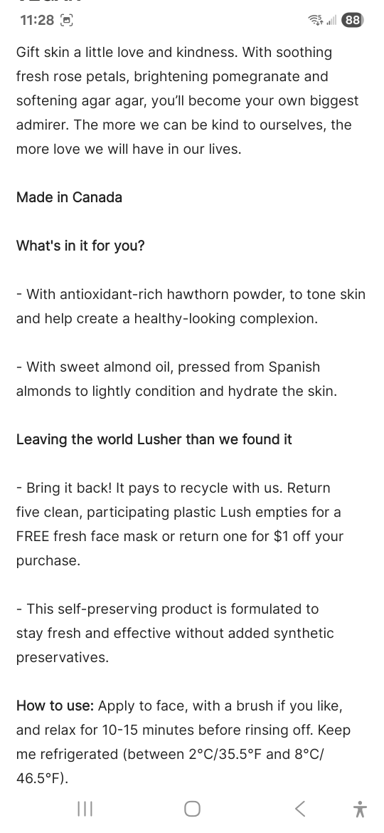 Lush Love and Kindness Fresh Face Mask - photo 2