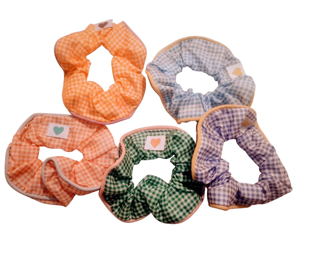 Gingham Scrunchies - Set of 5 thumbnail