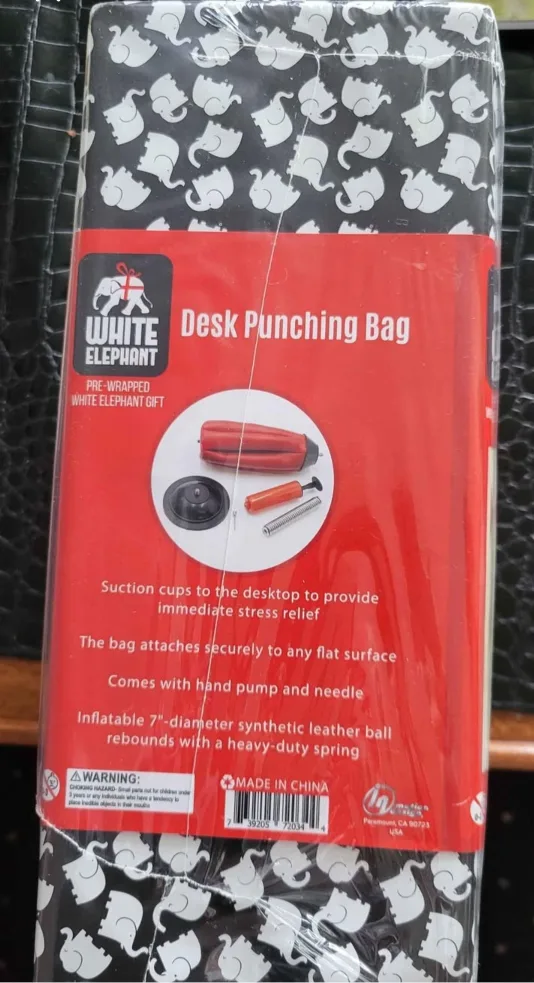 White Elephant Desk Punching Bag - New in Package image indicator(2)