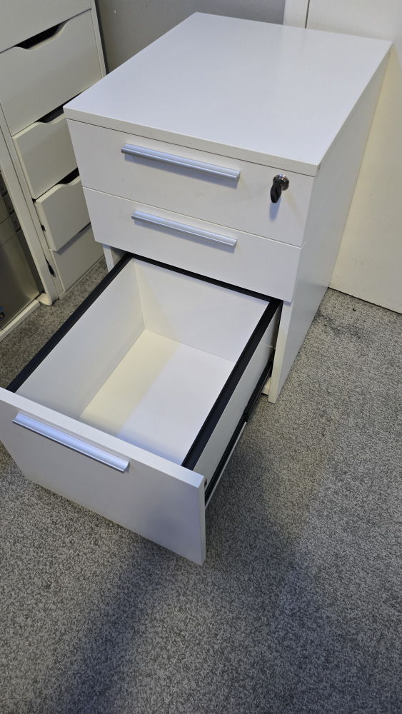 White 3-Drawer Filing Cabinet - photo 3