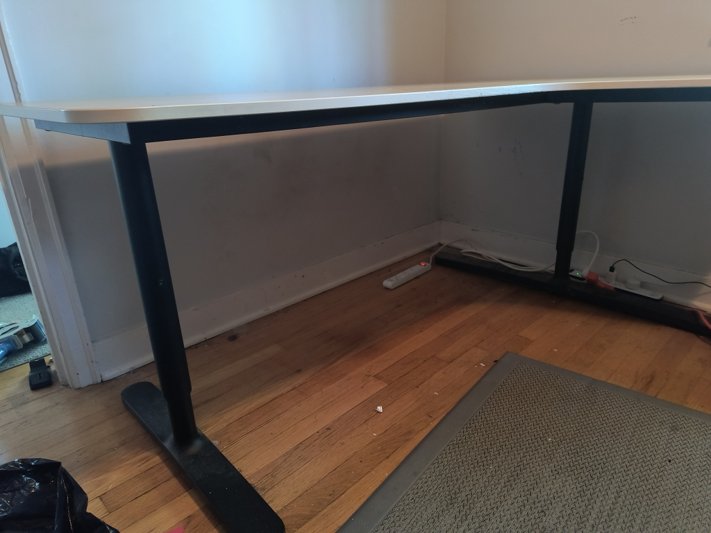 Ikea BEKANT Corner Desk - Light Wood Top, Black Legs - photo 2