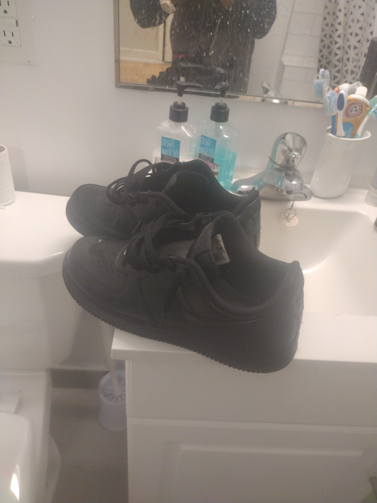 Nike Air Force 1 Black Sneakers - photo 2