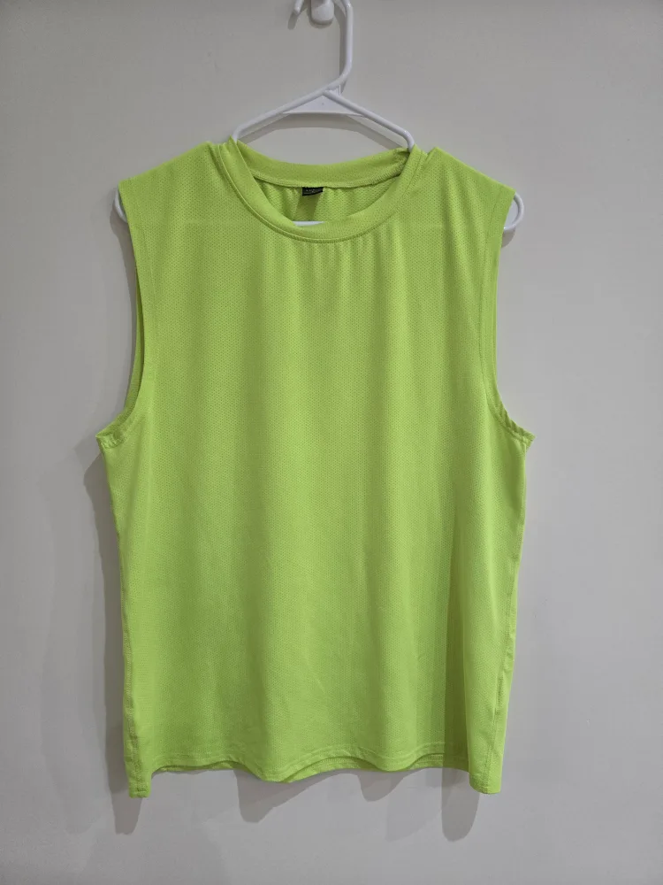 Neon Green Men's Sleeveless Top - Size S thumbnail