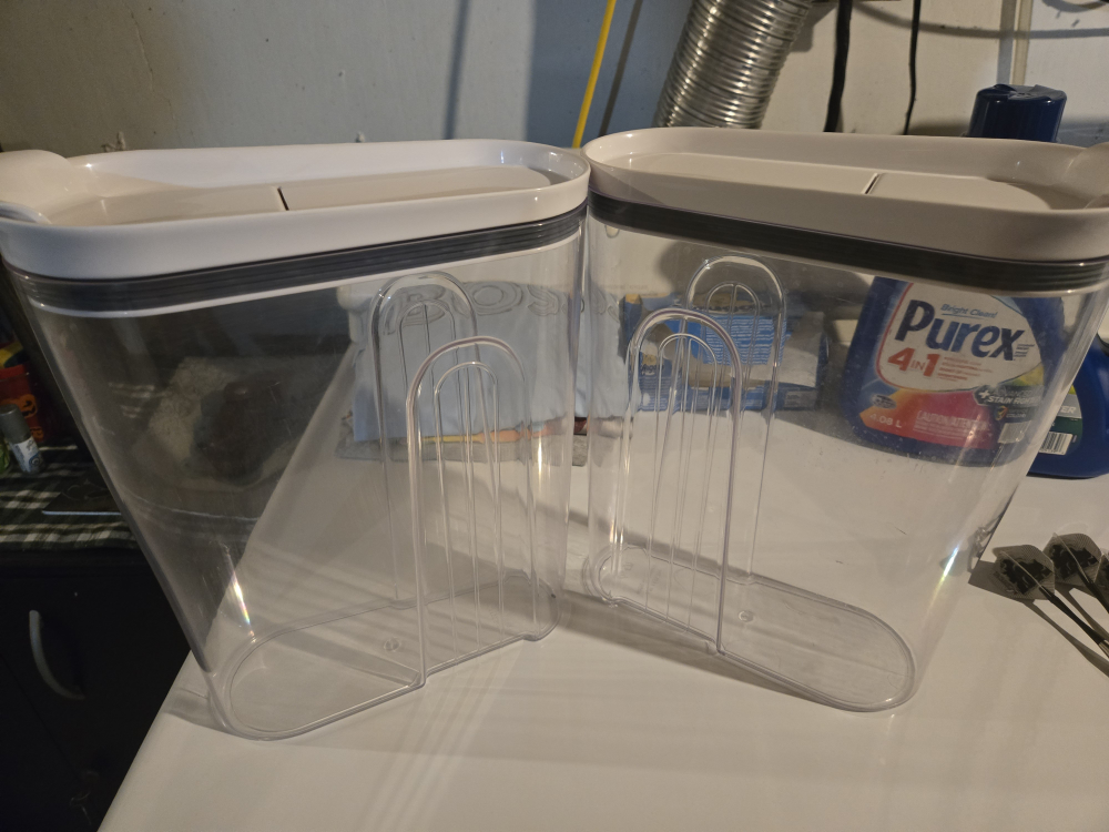 Two Clear Food Storage Containers