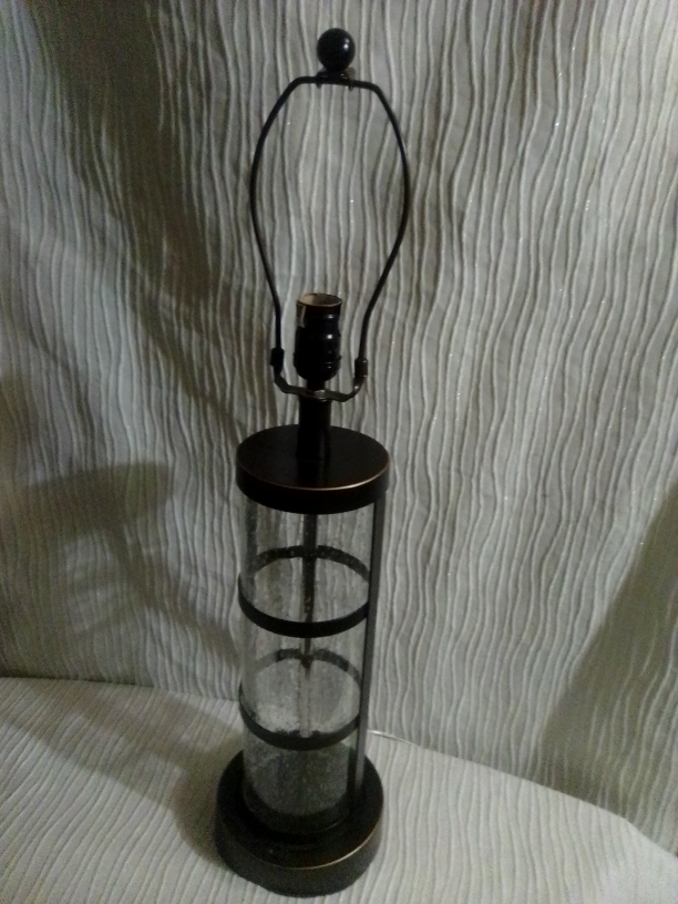 Glass and Metal Table Lamp