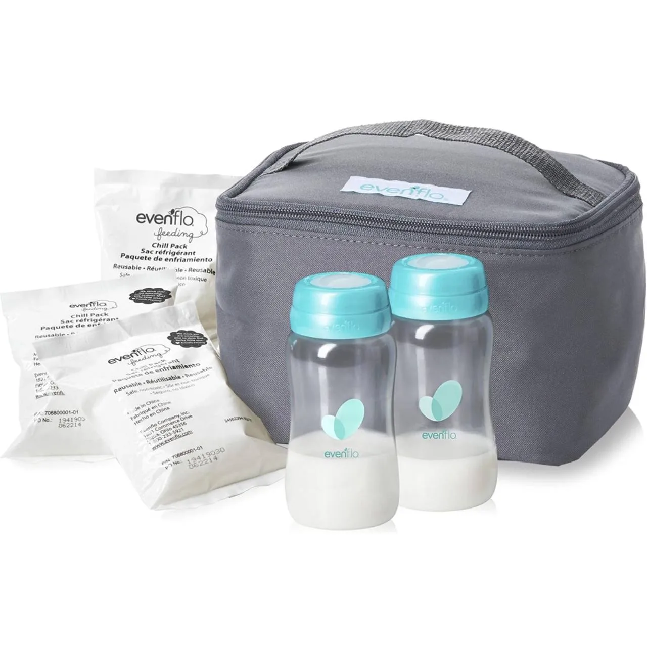 Evenflo Insulated Cooler Bag Accessory Kit for Kids, Grey thumbnail