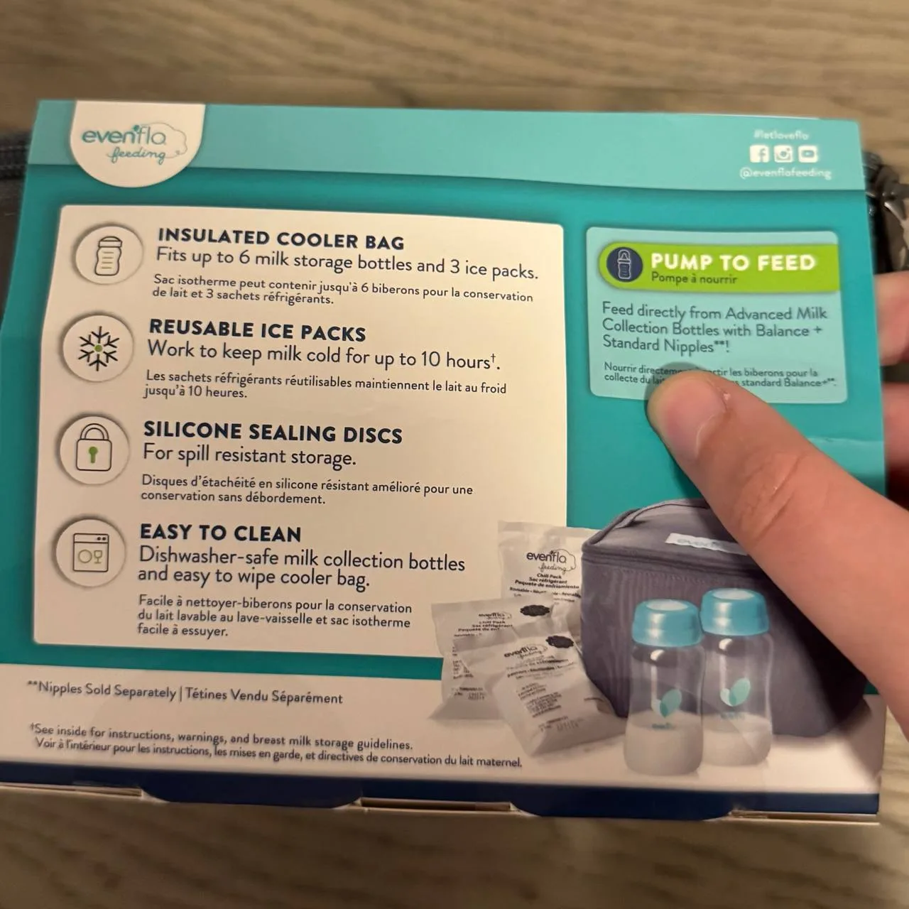 Evenflo Insulated Cooler Bag Accessory Kit for Kids, Grey image indicator(3)